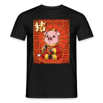 Jahr Des Schweines Mondneujahrsfest Chinesisches - Männer T-Shirt - Schwarz - Vorne - AI Model Male 178 light (178cm)