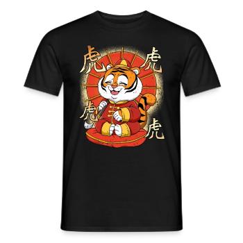 Year of the Tiger Lunar New Year Chinese - Men's T-Shirt - black - Front - AI Model Male 178 light (178cm)