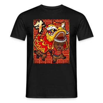 Jahr Des Ochsens Mondneujahrsfest Chinesisches - Männer T-Shirt - Schwarz - Vorne - AI Model Male 178 light (178cm)