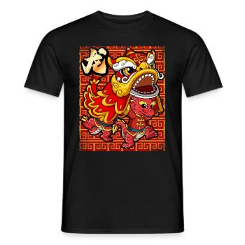 Année du Dragon Nouvel An lunaire chinois - T-shirt homme - noir - Devant - AI Model Male 178 light (178cm)