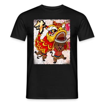 Jahr Des Ochsens Mondneujahrsfest Chinesisches - Männer T-Shirt - Schwarz - Vorne - AI Model Male 178 light (178cm)