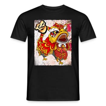 Jahr Des Hahns Mondneujahrsfest Chinesisches - Männer T-Shirt - Schwarz - Vorne - AI Model Male 178 light (178cm)