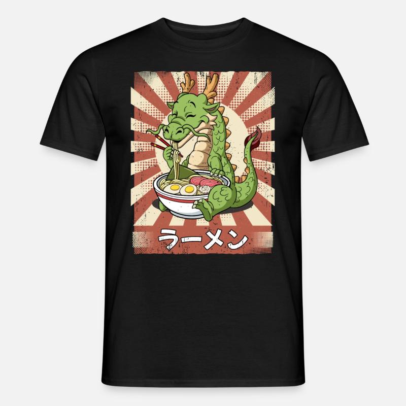 Ramen Drache Nudelsuppe Ramen - Männer T-Shirt - Schwarz