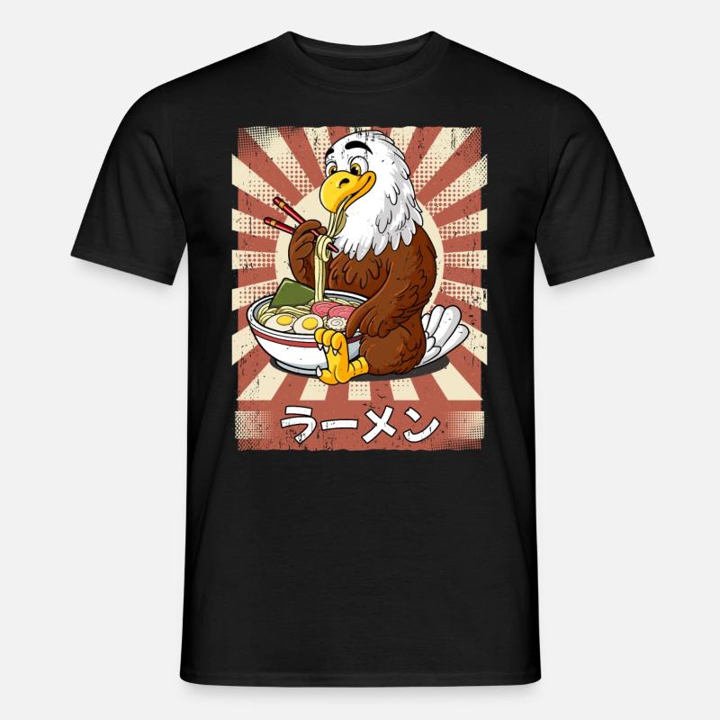 ramen eagle noodle soup ramen - Men’s T-shirt - black