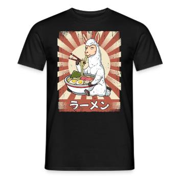 Ramen Alpaca Noodle Soup Ramen - Men's T-Shirt - black - Front - AI Model Male 178 light (178cm)