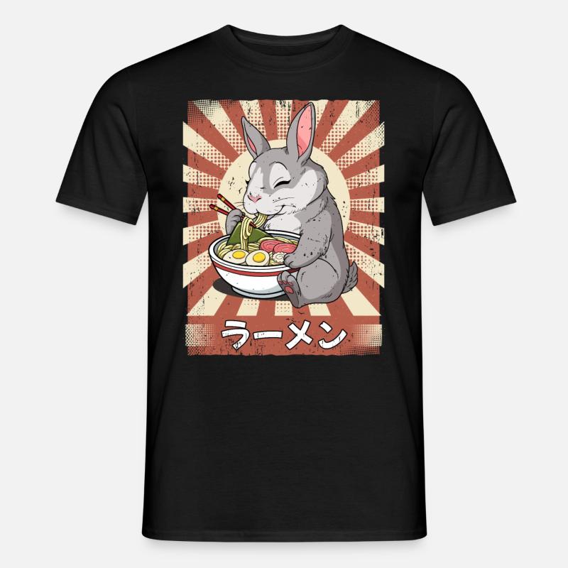 ramen rabbit noodle soup ramen - Men’s T-shirt - black