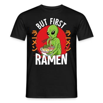 But First Ramen - Männer T-Shirt - Schwarz - Vorne - AI Model Male 178 light (178cm)