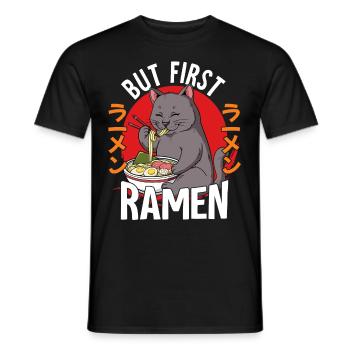 Mais d’abord Ramen - T-shirt homme - noir - Devant - AI Model Male 178 light (178cm)