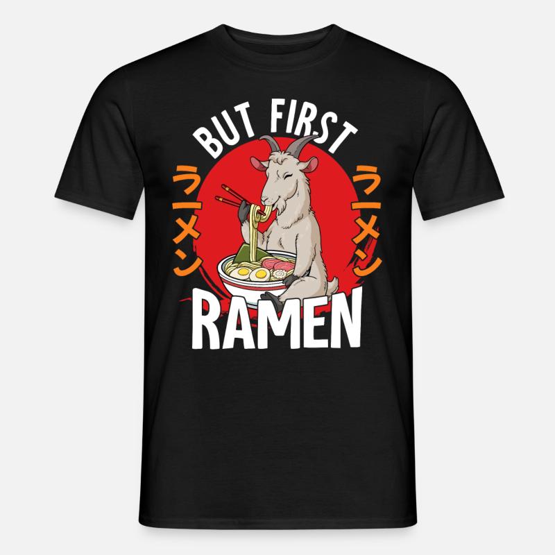But First Ramen - Männer T-Shirt - Schwarz