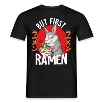 But First Ramen - Männer T-Shirt - Schwarz - Vorne - AI Model Male 178 light (178cm)