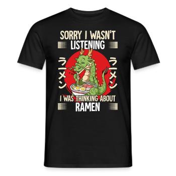 Désolé de ne pas avoir écouté auquel je pensais - T-shirt homme - noir - Devant - AI Model Male 178 light (178cm)