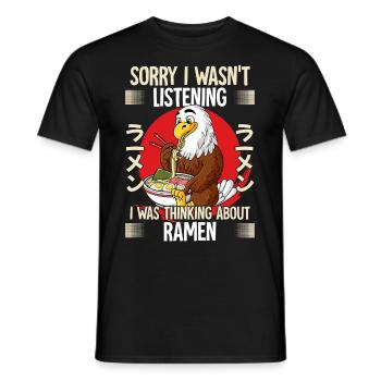 Sorry I Wasn't Listening I Was Thinking About - Men's T-Shirt - black - Front - AI Model Male 178 light (178cm)
