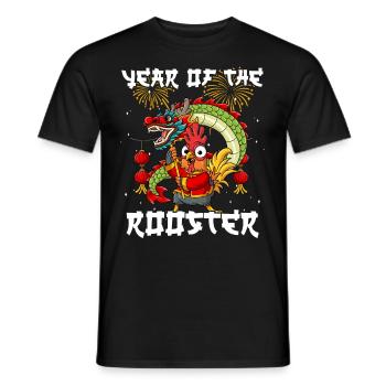 Jahr Des Hahns Mondneujahrsfest Chinesisches - Männer T-Shirt - Schwarz - Vorne - AI Model Male 178 light (178cm)
