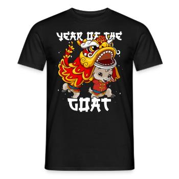 Year of the Goat Lunar New Year Chinese - Men's T-Shirt - black - Front - AI Model Male 178 light (178cm)