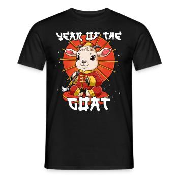 Year of the Goat Lunar New Year Chinese - Men's T-Shirt - black - Front - AI Model Male 178 light (178cm)
