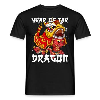 Year of the Dragon Lunar New Year Chinese - Men's T-Shirt - black - Front - AI Model Male 178 light (178cm)