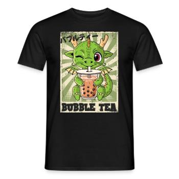 Boba Tea Drache Bubble Tea - Männer T-Shirt - Schwarz - Vorne - AI Model Male 178 light (178cm)