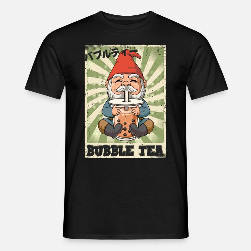 Boba Tea Gnom Bubble Tea - Männer T-Shirt - Schwarz