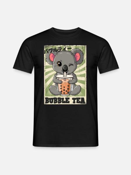 Boba Tea Koala Bubble Tea - Men's T-Shirt - black