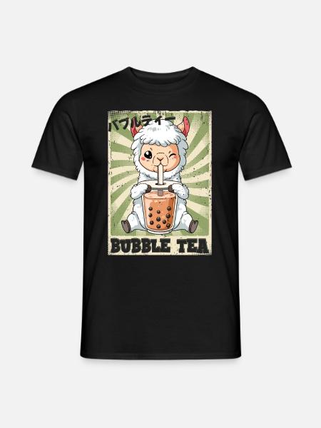 Boba Tea Lama Bubble Tea - Men's T-Shirt - black