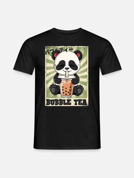 Boba Tea Panda Bubble Tea - Men's T-Shirt - black