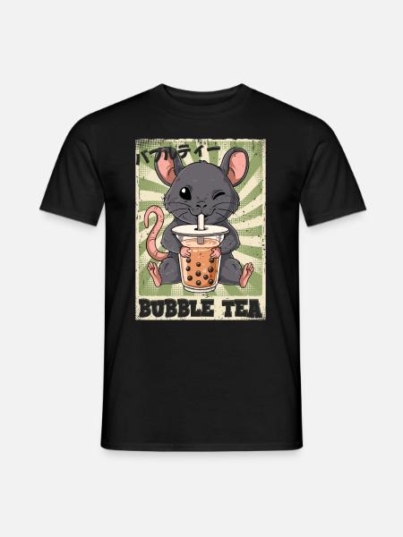 Boba Tea Rat Bubble Tea - Men's T-Shirt - black