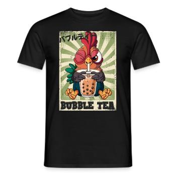 Boba Tea Hahn Bubble Tea - Männer T-Shirt - Schwarz - Vorne - AI Model Male 178 light (178cm)