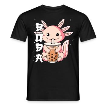 Boba Tea Axolotl Bubble Tea - Männer T-Shirt - Schwarz - Vorne - AI Model Male 178 light (178cm)