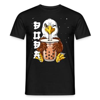 Boba Tea Adler Bubble Tea - Männer T-Shirt - Schwarz - Vorne - AI Model Male 178 light (178cm)