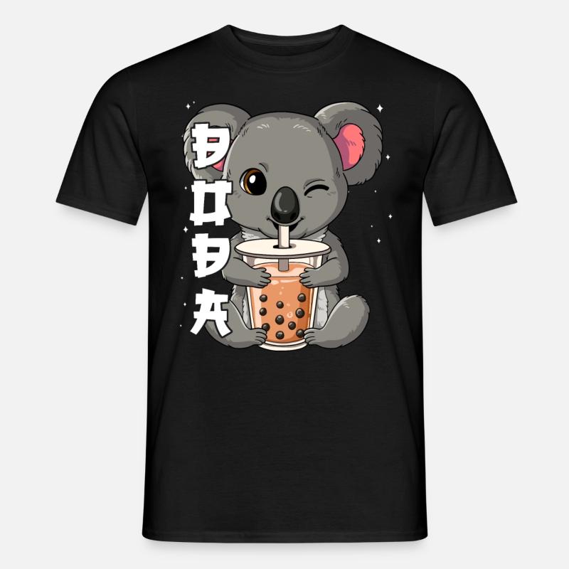 Boba Tea Koala Bubble Tea - Männer T-Shirt - Schwarz