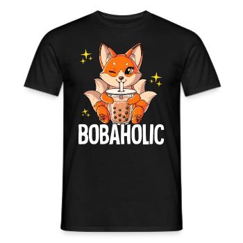 Kit de thé à bulles Boba Thé Bobaholic - T-shirt homme - noir - Devant - AI Model Male 178 light (178cm)