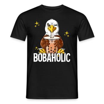 Bubble Tea Adler Boba Tea Bobaholic - Men's T-Shirt - black - Front - AI Model Male 178 light (178cm)