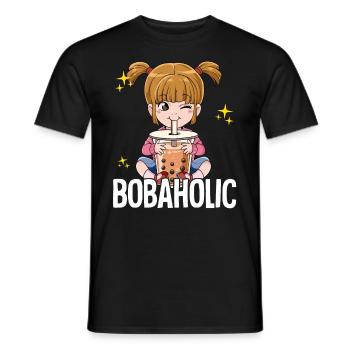 Bubble Tea Girl Boba Tea Bobaholic - T-shirt homme - noir - Devant - AI Model Male 178 light (178cm)