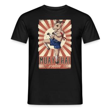 Muay Thaï - T-shirt homme - noir - Devant - AI Model Male 178 light (178cm)