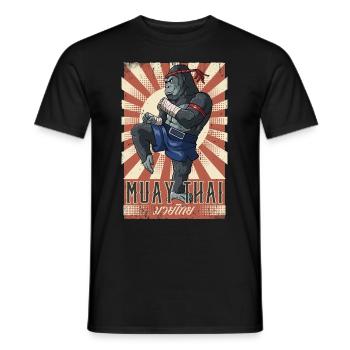 Muay Thaï - T-shirt homme - noir - Devant - AI Model Male 178 light (178cm)