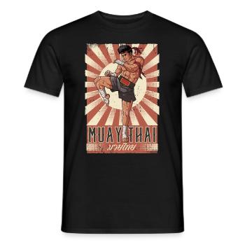 Muay Thaï - T-shirt homme - noir - Devant - AI Model Male 178 light (178cm)
