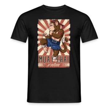 Muay Thai - Men's T-Shirt - black - Front - AI Model Male 178 light (178cm)