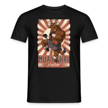 Muay Thaï - T-shirt homme - noir - Devant - AI Model Male 178 light (178cm)