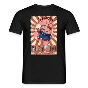 Muay Thaï - T-shirt homme - noir - Devant - AI Model Male 178 light (178cm)