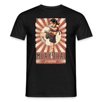 Muay Thaï - T-shirt homme - noir - Devant - AI Model Male 178 light (178cm)