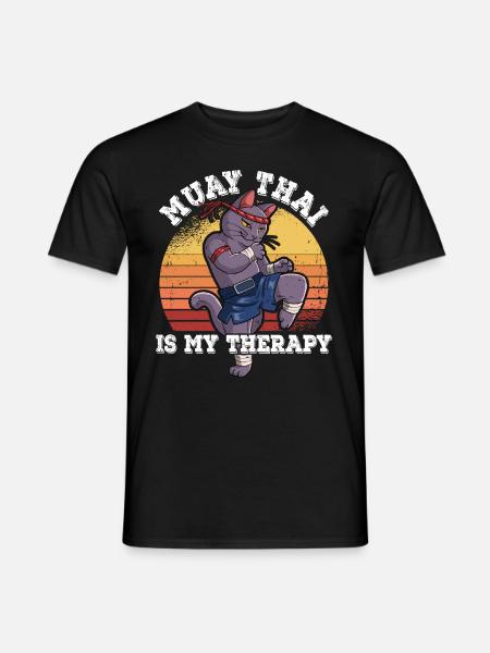 Muay Thai Is My Therapy - Men's T-Shirt - black