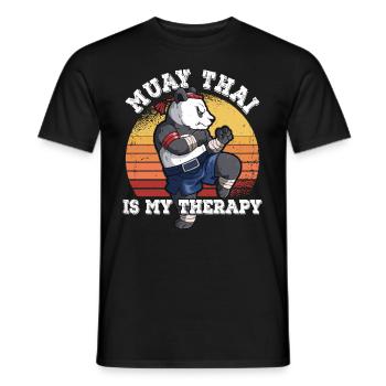 Le Muay Thai est ma thérapie - T-shirt homme - noir - Devant - AI Model Male 178 light (178cm)