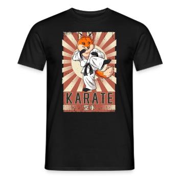 Karate - Männer T-Shirt - Schwarz - Vorne - AI Model Male 178 light (178cm)