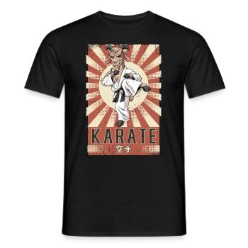 Karate - Männer T-Shirt - Schwarz - Vorne - AI Model Male 178 light (178cm)