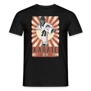 Karate - Männer T-Shirt - Schwarz - Vorne - AI Model Male 178 light (178cm)
