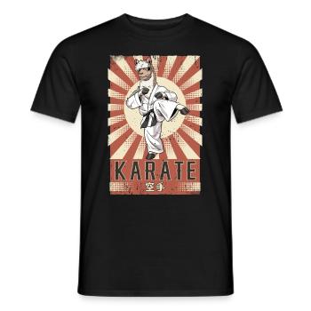 Karate - Männer T-Shirt - Schwarz - Vorne - AI Model Male 178 light (178cm)