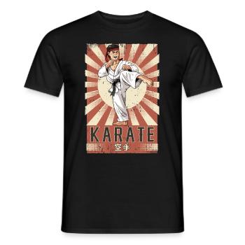 Karate - Männer T-Shirt - Schwarz - Vorne - AI Model Male 178 light (178cm)