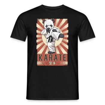 Karate - Männer T-Shirt - Schwarz - Vorne - AI Model Male 178 light (178cm)