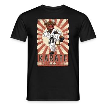 Karate - Männer T-Shirt - Schwarz - Vorne - AI Model Male 178 light (178cm)