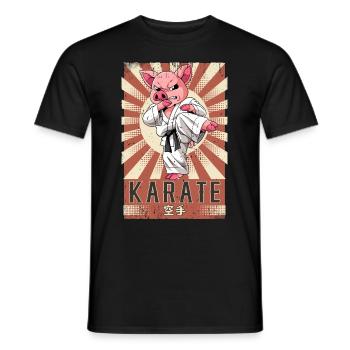 Karate - Männer T-Shirt - Schwarz - Vorne - AI Model Male 178 light (178cm)